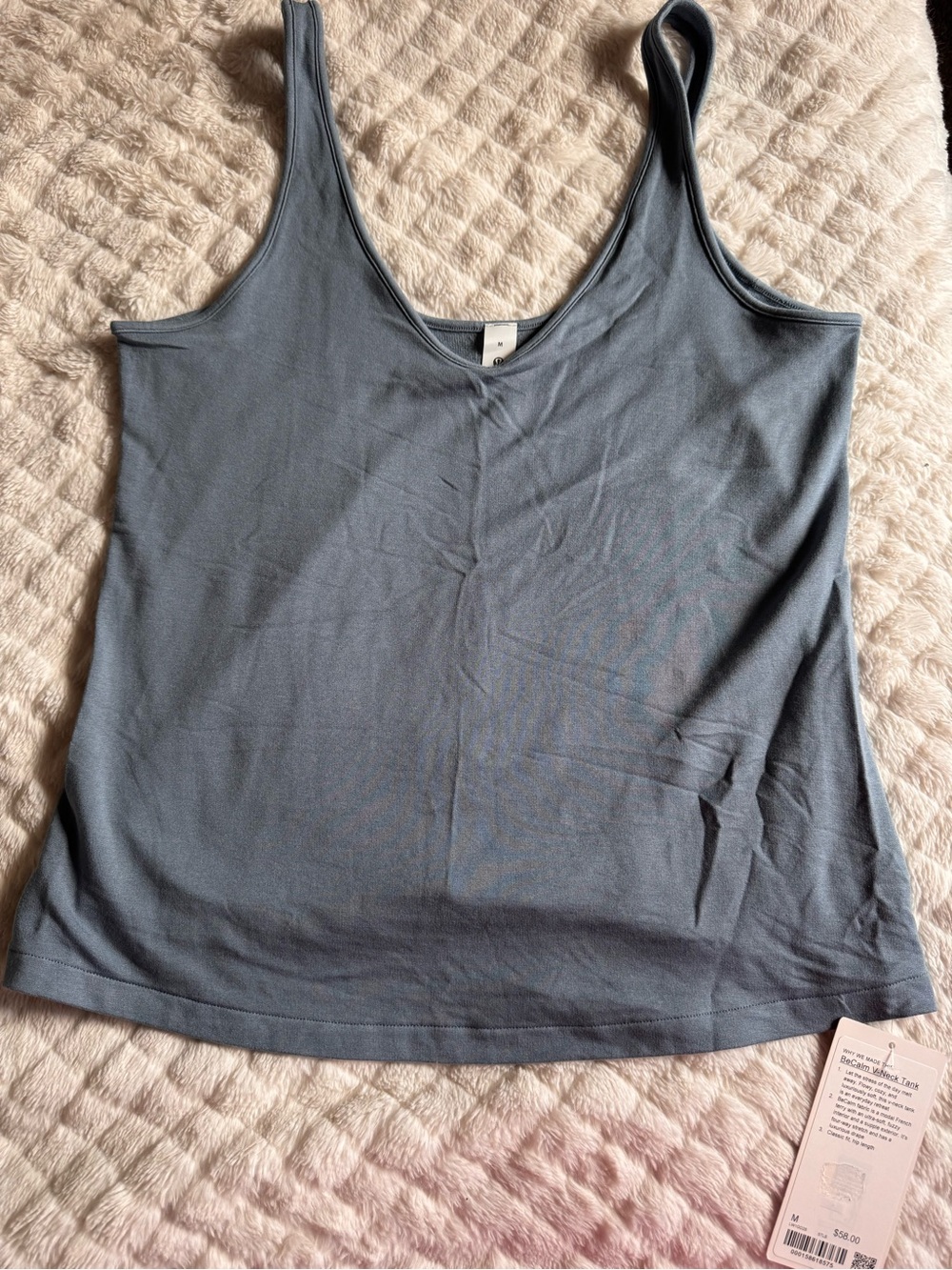 lululemon athletica Be Calm Slate Blue Scoop Neck Tank